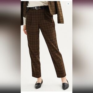 Croft&Barrow Woman's Tapered Mid Rise Dress Pants  Size XXL  NWT  Brown/Black